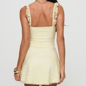 Princess Polly Cream Backless Lace Dress